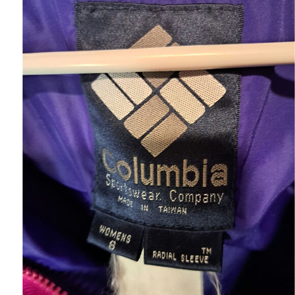 Vtg Columbia Bugaboo Two Piece Winter Ski Jacket Purple PInk Ladies Small - Picture 6 of 11